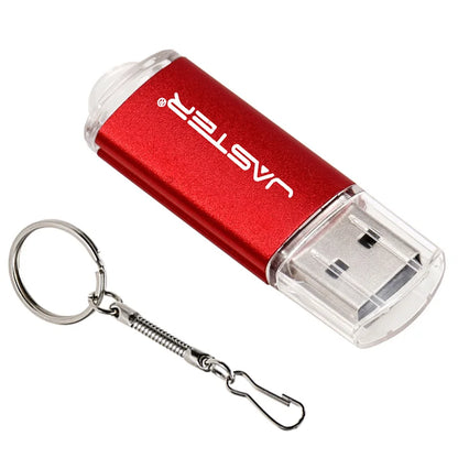 JASTER High-speed USB 2.0 Flash Drive Mini Plastic Pendrive 128MB 4GB 16GB 32GB 64GB 128GB with Keychain Memory Stick Pen Drive