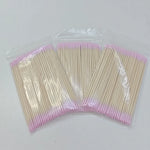 100/300/500 Pcs Disposable Ultrasmall Cotton Swab Brush Lint-Free Micro Wood Makeup Brushes for Eyelash/Tattoo Cleaning, Tattoo Accessories
