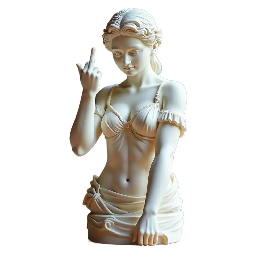 Vienna Goddess Statue, Middle Finger Resin Art Decor Funny Offensive Sculpture, Desktop Novelty Gift Decor Statue Home Decor