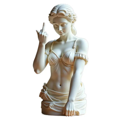 Vienna Goddess Statue, Middle Finger Resin Art Decor Funny Offensive Sculpture, Desktop Novelty Gift Decor Statue Home Decor