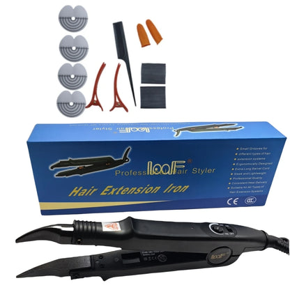 Loof Professional Nueva Tenacilla de Fusión para Extensiones de Cabello con Temperatura Ajustable hasta 220℃, Mini Punta Calentadora Inteligente, Herramienta de Unión de Queratina