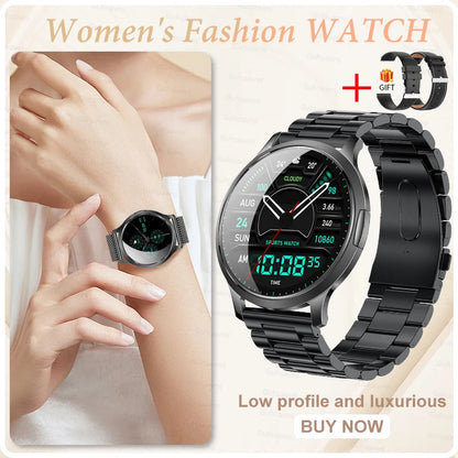 New Women Smart Watch 1.32"AMOLED Full Touch Screen Bluetooth Call Blood Pressure IP68 Waterproof NFC 7.3mm Ultra-thin bracelet