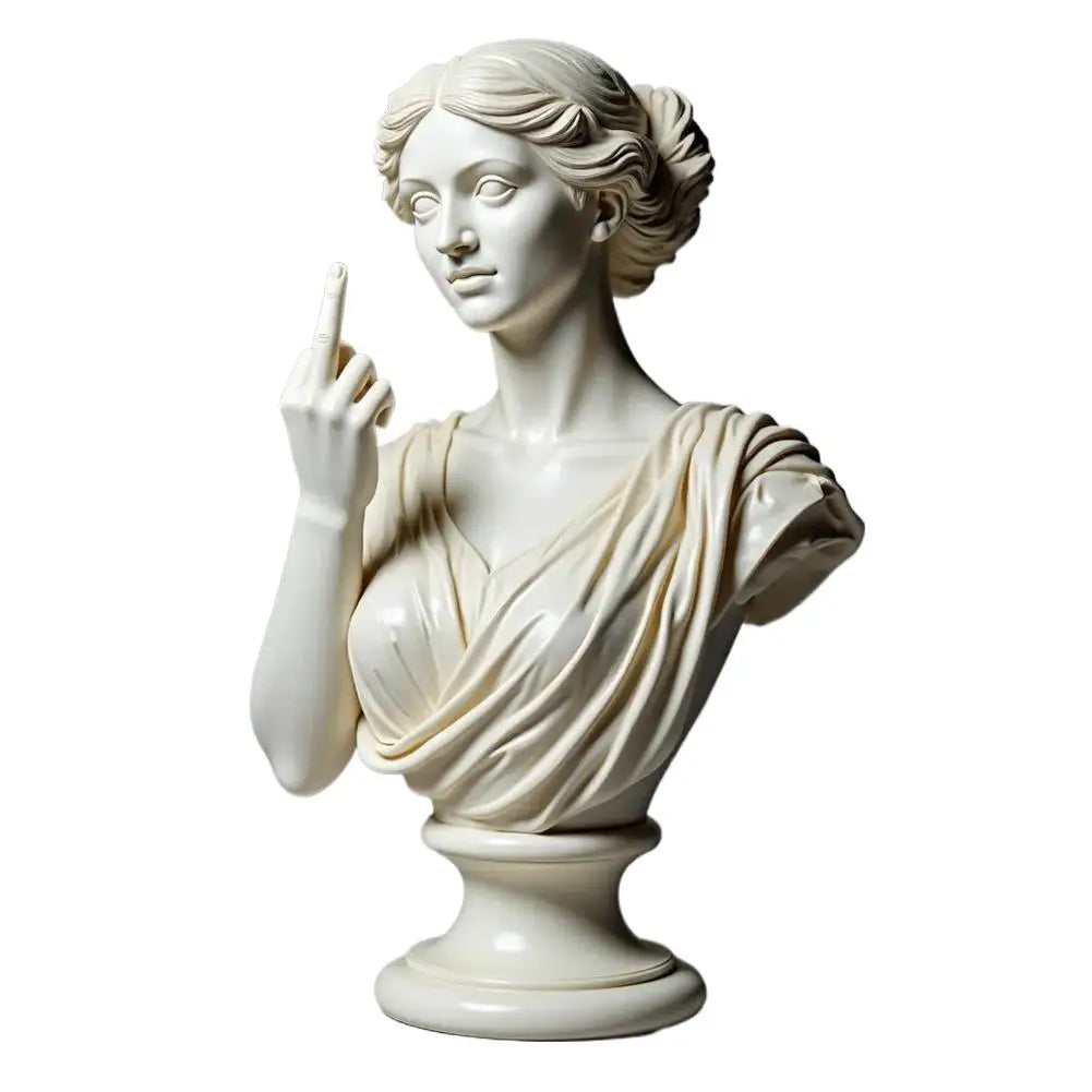 Vienna Goddess Statue, Middle Finger Resin Art Decor Funny Offensive Sculpture, Desktop Novelty Gift Decor Statue Home Decor
