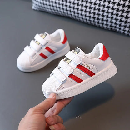 2026 Children's Sneakers Kids Fashion Design White Non-slip Casual Shoes Boys Girls Breathable Sneakers Toddler Outdoor Shoes