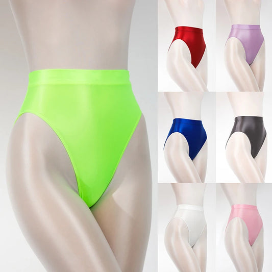 Women Elastic High Waist Panties Summer Slimming Tummy Control Underwear Sexy Panties High Rise Breathable Knicker