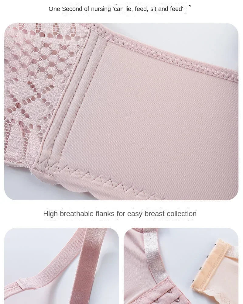 Front Button Maternity Nursing Bra Adjustable Gathered Underwear Comfortable Breastfeeding Bra for Feeding Pregnant Women Clothes