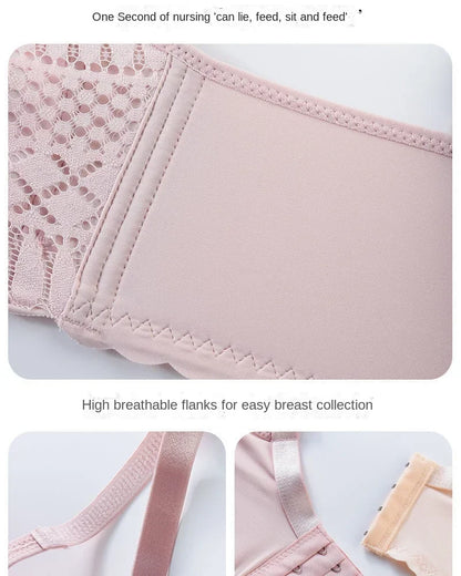 Front Button Maternity Nursing Bra Adjustable Gathered Underwear Comfortable Breastfeeding Bra for Feeding Pregnant Women Clothes