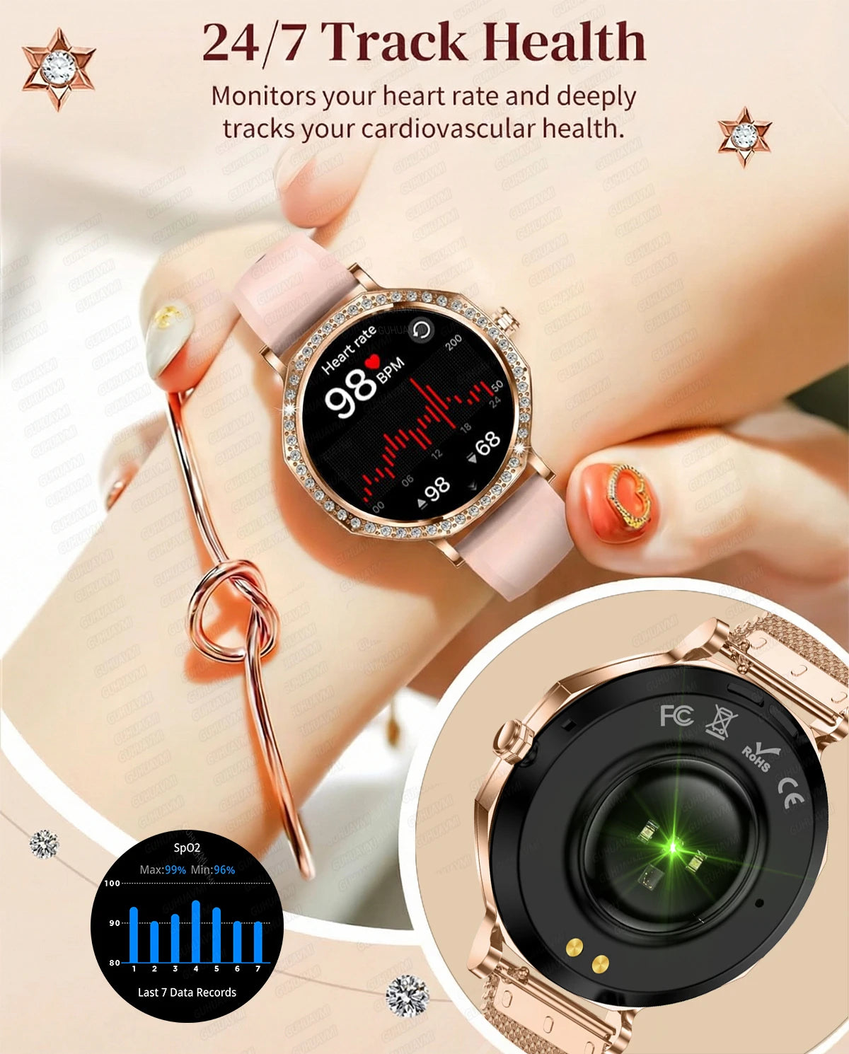 2026 Ultra Thin Women Smart Watch Screen Always Display Time Sports Bracelet Bluetooth Call Fashion Smartwatch Ladies Best Gift