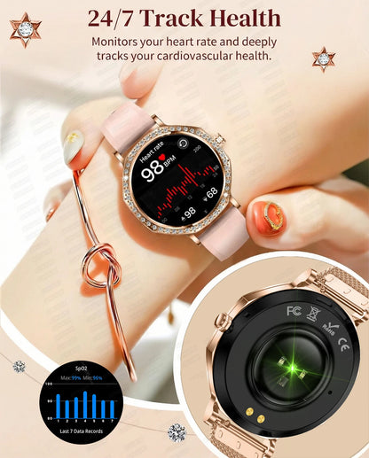 2026 Ultra Thin Women Smart Watch Screen Always Display Time Sports Bracelet Bluetooth Call Fashion Smartwatch Ladies Best Gift