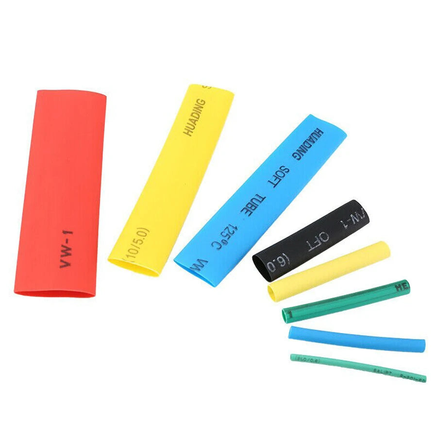 164/328/530/560/580/800PCS Heat Shrink Tubing 2:1 Electrical Wire Cable Wrap Assortment Electric Insulation Heat Shrink Tube Kit