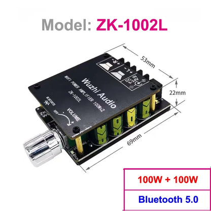 2*100W TDA7498E Audio Power Amplifier Bluetooth-compatible 5.0 Stereo HiFi Class D Digital Home Theater AUX Music AMP