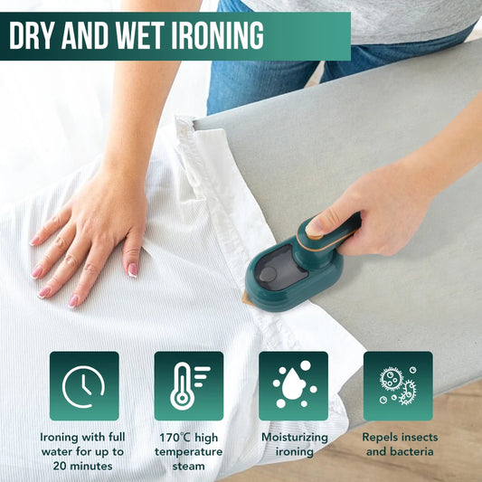Mini Rotatable Garment Handheld Ironing Machine, Wet and Dry Ironing Machine, Home and Travel Clothes Wet and Dry Ironing