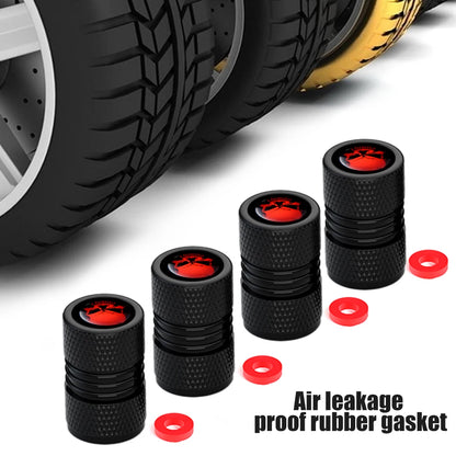 4Pcs Anodized Aluminum Tire Valve Caps, Corrosion Resistant, Universal Stem Covers for Cars Trucks Motorcycles SUVs and Bikes