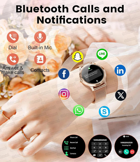 2025 New Smart Watch For Women Gift 1.32 Inch Full Touch Screen Sports Fitness Watches Bluetooth Calls Digital Smartwatch Ladies