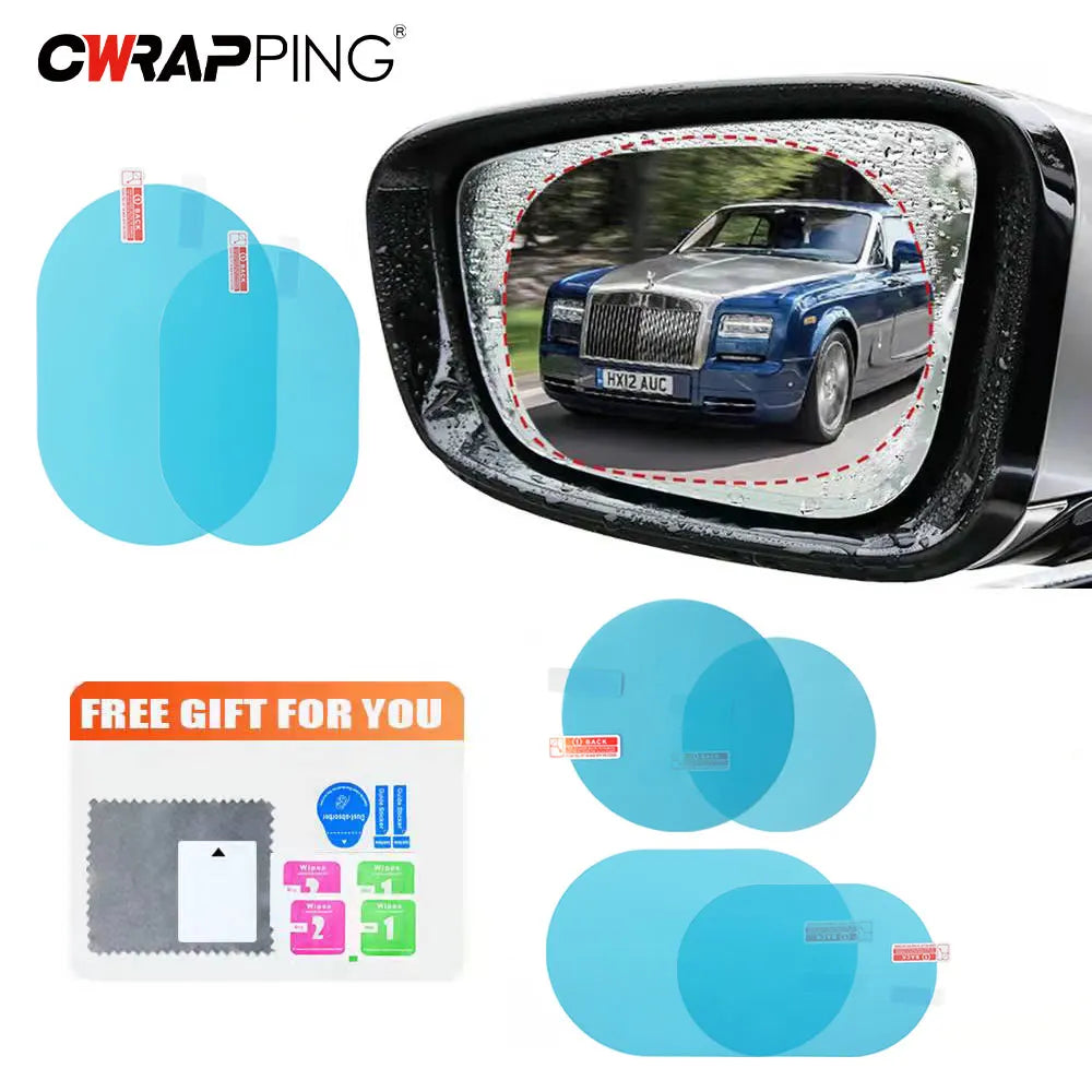 Car Rainproof Anti Fog Sticker, Car Rainproof Film, Clear Window Waterproof Film for Car Motorcycle, Mirror Film Accessories
