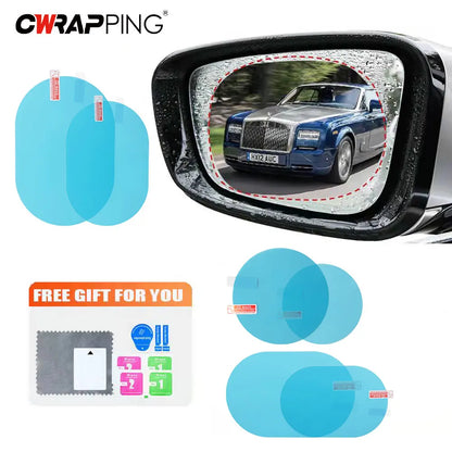 Car Rainproof Anti Fog Sticker, Car Rainproof Film, Clear Window Waterproof Film for Car Motorcycle, Mirror Film Accessories