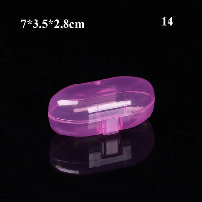 Various Shapes Plastic Transparent Storage Box, Small Items Sundries Organizer Case, Jewelry Earrings Rings Beads Container Tools