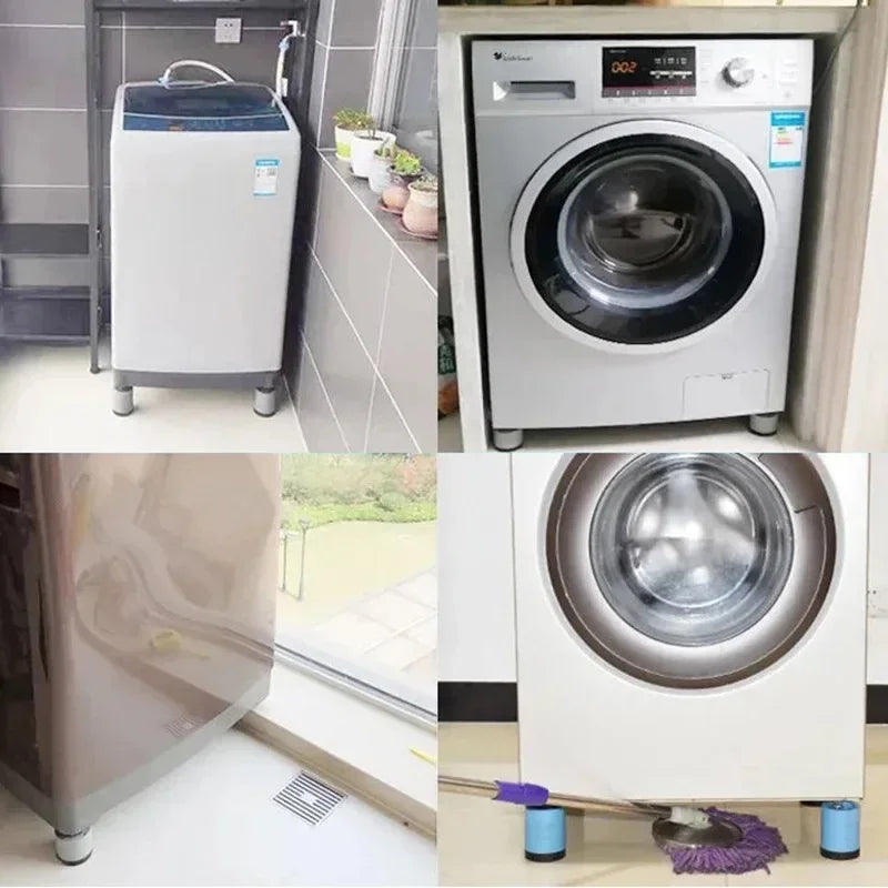 4Pcs, Anti Vibration Feet Pads, Rubber Legs, Slipstop, Silent Skid Raiser Mat for Washing Machine, Support Dampers, Stand Accessories