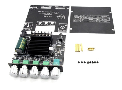 2.1 Channel Bluetooth 5.0 Subwoofer Amplifier Board 50W x 2 + 100W Power Audio Stereo Amplifier Board Bass AMP AUX