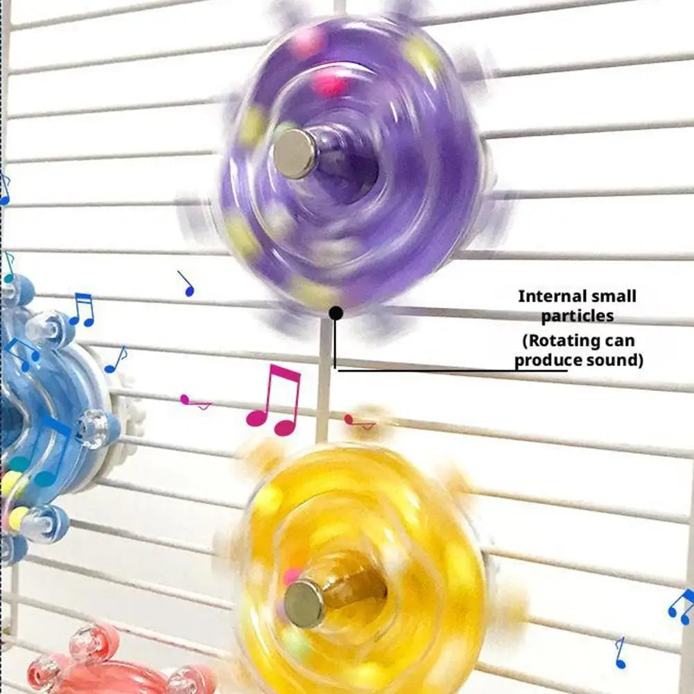 Parrot Decompression Toy Unique Rotating Help Pets Release Excess Energy Made Of Safe Materials Bite Wheel Toy