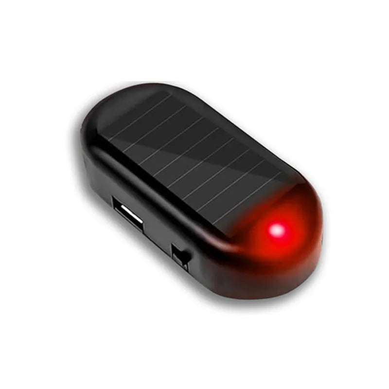SEAMETAL 1/2PCS Solar Powered Simulated Dummy Alarm Light Wireless Car Fake Security Light Warning Lamp Anti Theft LED Flashing