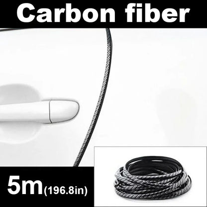 2/5/10M Car Door Edge Scratch Protector DIY Trim Strips Guard Cover Strip Roll Chrome Styling Moulding Trim Strip