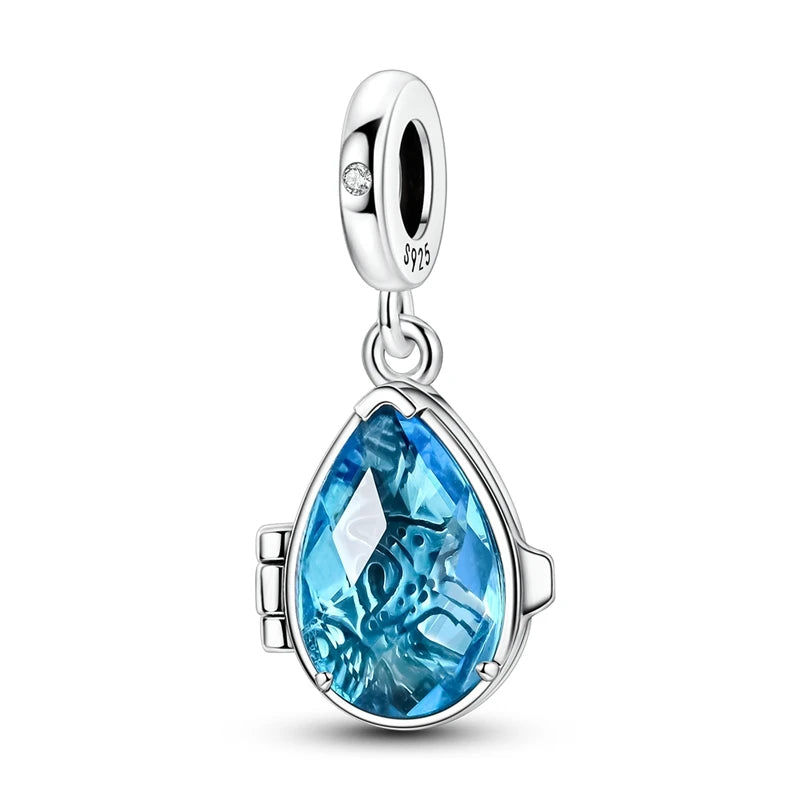 PAMELA 925 Sterling Silver Sea Turtle Starfish Blue Charm Dolphin Octopus Shell Bead For Original Charms Bracelets Ocean Jewelry