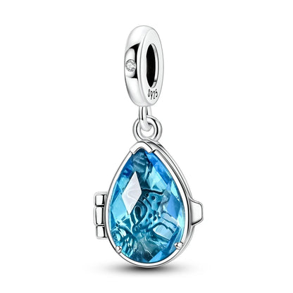PAMELA 925 Sterling Silver Sea Turtle Starfish Blue Charm Dolphin Octopus Shell Bead For Original Charms Bracelets Ocean Jewelry
