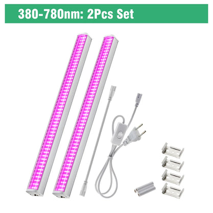 Full Spectrum LED Growth Tube 4000K/Purple/Sunlight Plant Lamp Greenhouse Hydroponic Flower Growth Lamp
