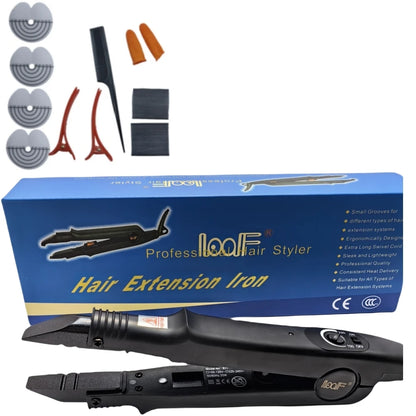Loof Professional Nueva Tenacilla de Fusión para Extensiones de Cabello con Temperatura Ajustable hasta 220℃, Mini Punta Calentadora Inteligente, Herramienta de Unión de Queratina