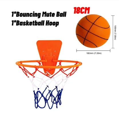 Mute Silent Basketball Diameter 18/21/24 CM Indoor Silent Skip Ball Squeezable Silent Child Sports Toy Game Bounce Basketballs