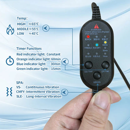 Electric Heating Thumb Support - Vibration Massager Hot Compress Relieves Wrist Fatigue Discomfort 3-Level Timer Tenosynovitis