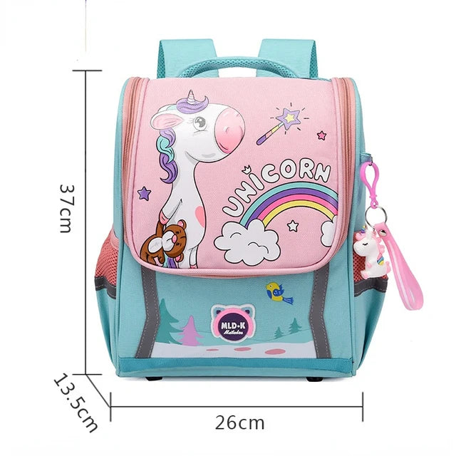 Cute Girls Unicorn Backpacks For Boys 1-3 Grade Cartoon Orthopedic Waterproof Backpack Kindergarten School Bag Mochila Escolar