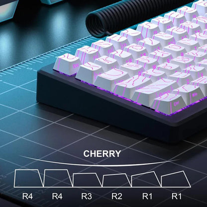 Contour 4.0 Side Engraved Keycap PBT Translucent 97 Key Gaming Mechanical Keyboard Key Cap White For Magnetic Switch F75 GMK87