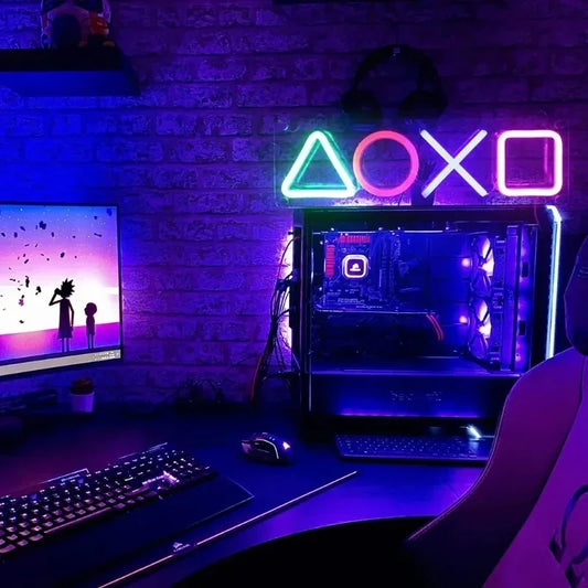 LED Neon Signs for Bedroom Wall Decor, USB Powered Switch LED Neon Light for Game Room, Living Room, Teen Gamer Room Decoration