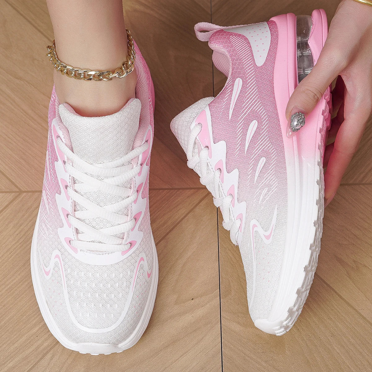 Sneaker Women's Walking Shoes Women's Fashion Air Cushion Mesh Breathable Tennis Sport Shoes