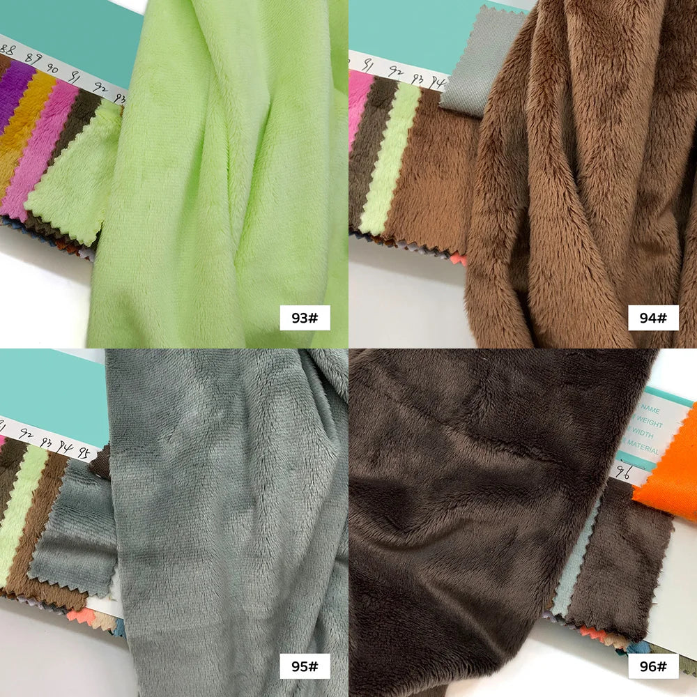 45x50cm 34~66# Plush Fabric For Sewing 5mm Pile Length 100 Polyester Hair Material For Popular Cotton Dolls DIY Handmade Fabric