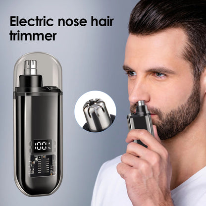Electric Nose Hair Trimmer For Men Women, High Speed Motor Hair Remover, Lips Eyebrows Razor R Type Cutter Head Trimmer for Nose