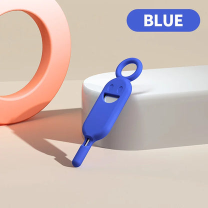 2 IN 1 SIM Card Removal Needle Pin with Protector Holder Anti-Lost Phone SIM Cards Storage Case Tray Ejector Needle Opener