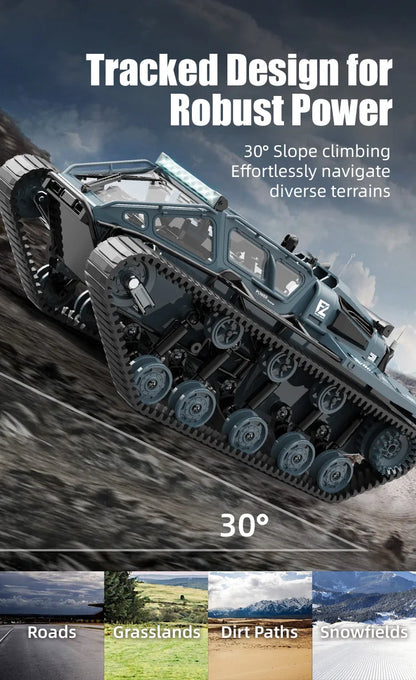 2.4G JJRC C8812 Full Scale Tracked RC Tank, Remote Control Tank With 360° Rotation Drift, RC Model Off-Road Vehicle, Children Gift
