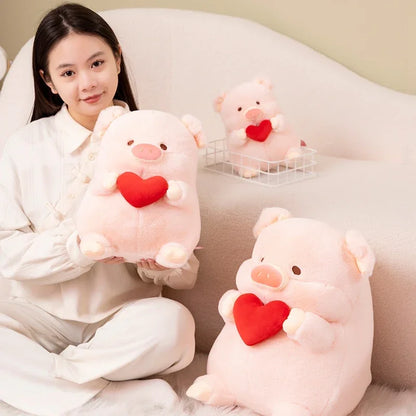 20/30 Cartoon Pig Hold Heart Plush Toys Cute Soft Lovely Stuffed Pillows Dolls For Birthday Festival Gift
