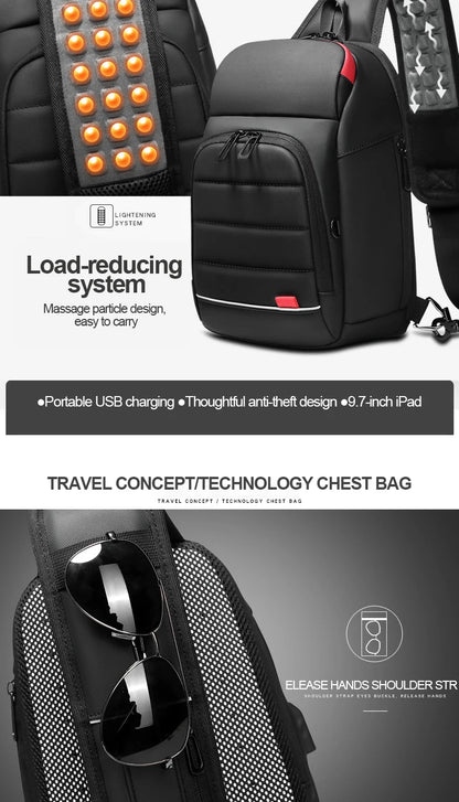 SWISS MILITARY Chest Bag Men's One Shoulder Crossbody Bag Large Capacity Outdoor Sports And Leisure Fashion Small Shoulder Bag