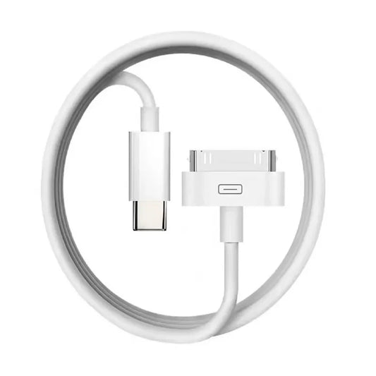 1M 30 Pin Cord Adapter 30Pin To Type C Charger Cord Nano Touch Charging Data Cable For iPhone 4 4S 3GS iPad 3 2 iPod Accessories