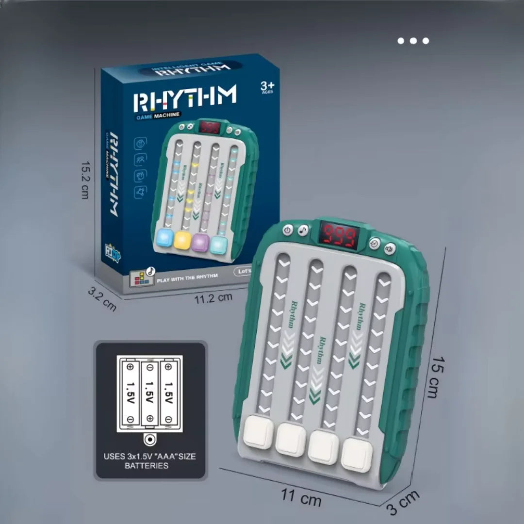 Music Rhythm Game Machine, Light Up Puzzle Toys, Montessori Travel Sensory Toys, Brain Training Electronic Games For Kids Gifts