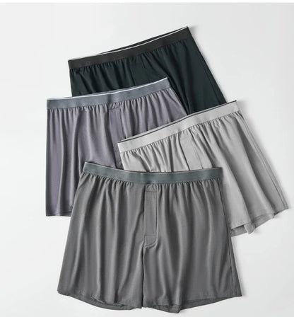 4-Pack Modal Men's Harem Pants Mid-Waist Men's Underpants Loose Pajama Pants Breathable Boxers for Men