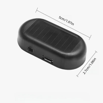 Car Alarm Light Car Solar Power Simulated Dummy Alarm Warning Anti-Theft LED Flashing Security Light with USB Port