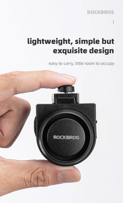 ROCKBROS Bicycle Bell Type-C Vibration Anti-Theft Electric Bike Alarm Horn with Wireless Remote Control Security Alarm System