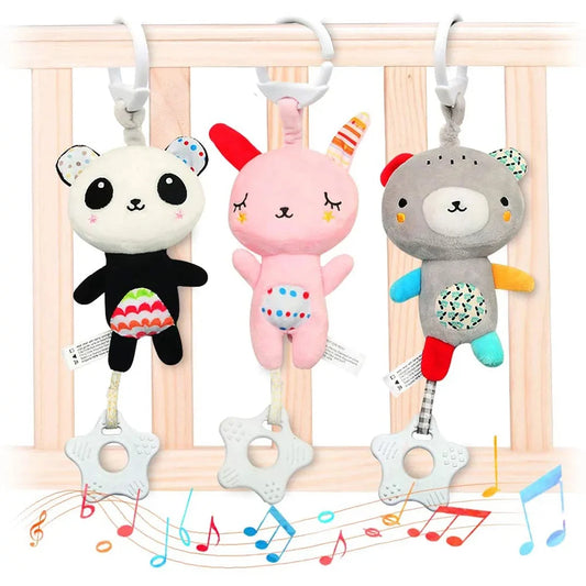 Baby Rattles with Teethers Soft Plush Stroller Car Seat Crib Baby Hanging Toys Development Infant Toy for Newborn Bebe Gifts