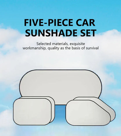 Car Sun Shade UV Protector, Reflective Fabric Car Window Sunshade, Front Rear Back Window Sun Visor, Summer UV Protection, SEAMETAL