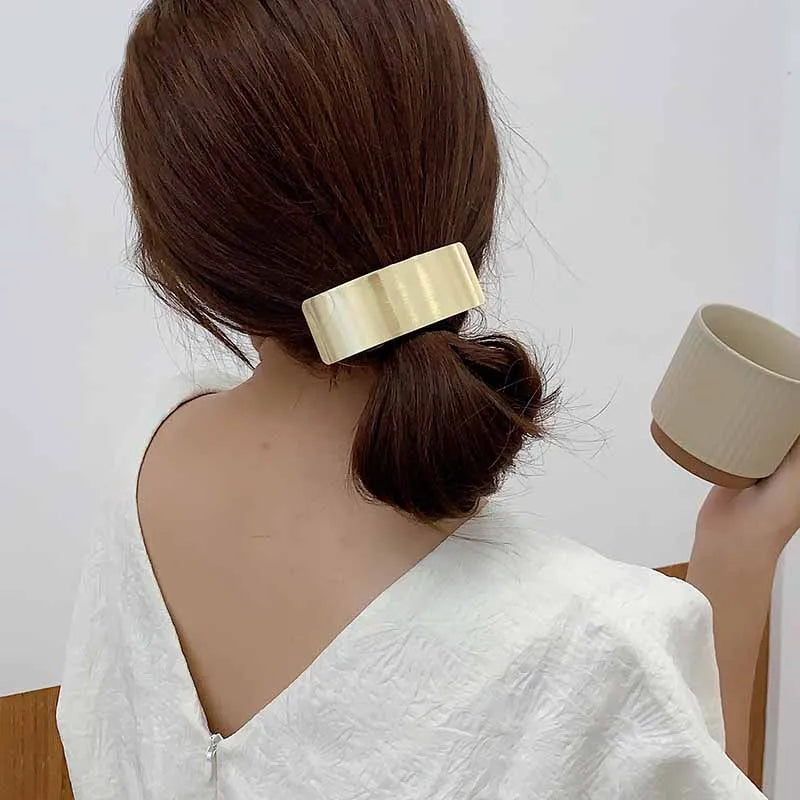 Metal Hair Clips Claw For Women Geometric Hairpin Barrettes Vintage Gold Silver Hairgrips Girls Ponytail Holder Hair Accessories